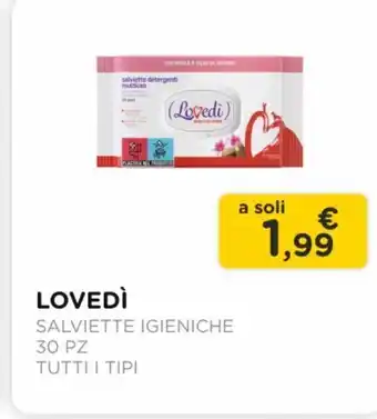 Arcaplanet Lovedì / salviette igieniche / 30 pz / tutti i tipi offerta