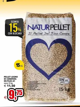 Il Gigante Pellet legno di conifera en plus a1 sacco 15 kg offerta