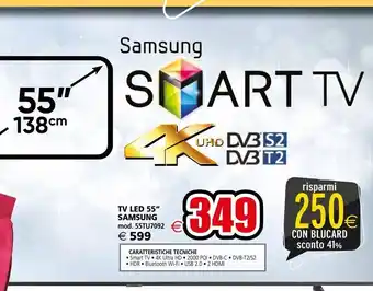Il Gigante Tv led 55'' samsung mod. 55tu7092 offerta