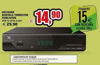 Il Gigante Decoder digitale terrestre xoblivion svb-t2 hevc h.265 offerta