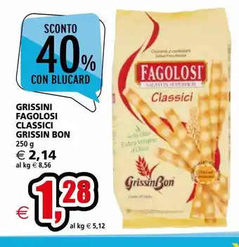 Grissini fagolosi classici grissin bon 250g