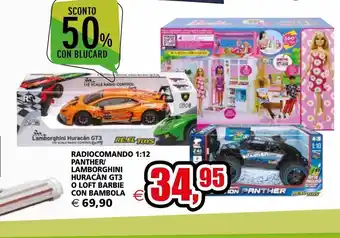 Il Gigante Radiocomando 1:12 panther / lamborghini huracàn gt3 o loft barbie con bambola offerta