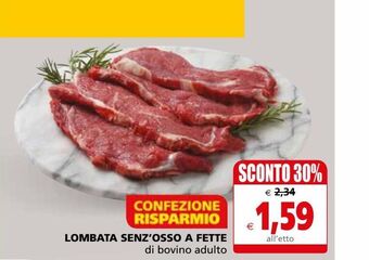 Il Gigante Lombata senz'osso a fette di bovino adulto offerta