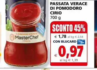 Il Gigante Passata verace di pomodoro cirio 700g offerta