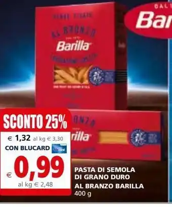 Il Gigante Pasta di semola di grano duro al branzo barilla 400g offerta