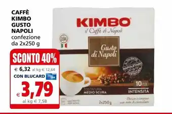 Il Gigante Caffè kimbo gusto napoli conf. 2x250g offerta