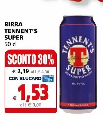 Birra tennent's super 50 cl