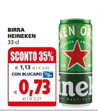 Birra heineken 33 cl