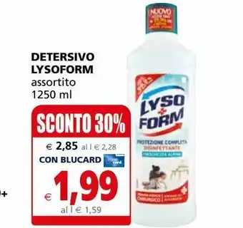 Il Gigante Detersivo lysoform assortito 1250ml offerta