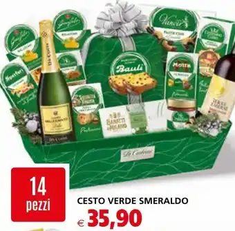 Il Gigante Cesto verde smerlado offerta