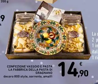 Spazio Conad Confezione vassoio e pasta la fabbrica della pasta di gragnano offerta