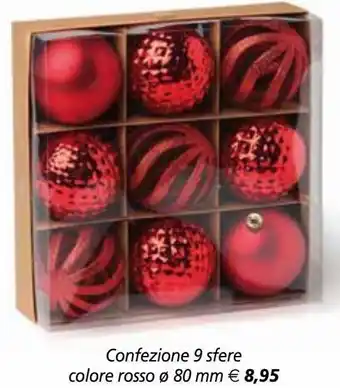 Il Gigante Confezione 9 sfera colore rosso offerta