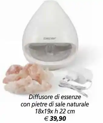 Diffusore di essenze con pietre di sale naturale