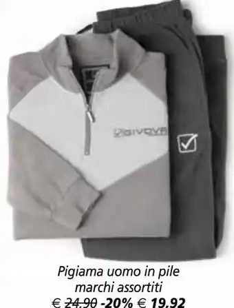 Il Gigante Pigiama uomo in pile marchi assortiti offerta