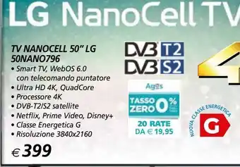 Il Gigante Tv nanovell 50'' lg 50 nano796 offerta