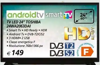 Tc led 24'' toshiba 24wa2063dai
