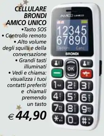 Cellulare brondi amico unico