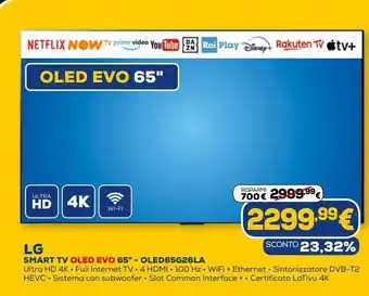 Euronics Smart tv oled evo 65'' lg - oled65g26la offerta