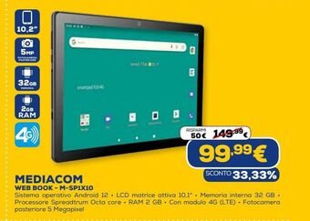 Euronics Mediacom web book - m -sp1x10 offerta