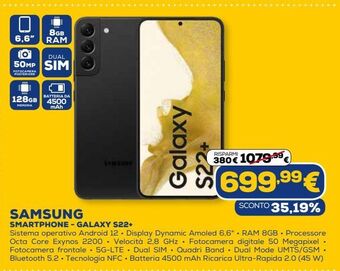 Euronics Smartphone samsung galaxy s22+ offerta