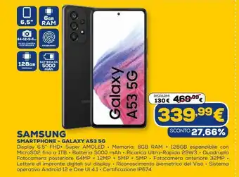 Euronics Smartphone samsung galaxy a53 5g offerta