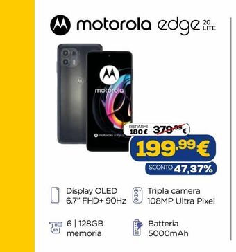 Euronics Motorola edge 20 lite offerta