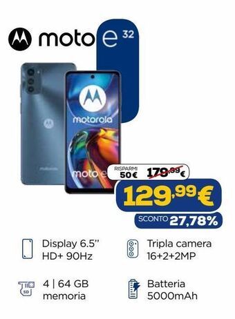 Euronics Moto e32 offerta