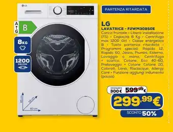 Euronics Lavatrice lg - f2wm308s0e offerta