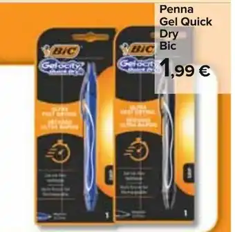 Carrefour Bic Quick Dry Penna Gel offerta