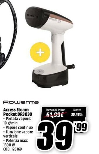 MediaWorld Rowenta Access Steam Pocket DR3030 offerta