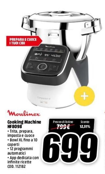 MediaWorld Moulinex Cooking Machine HF8098 offerta