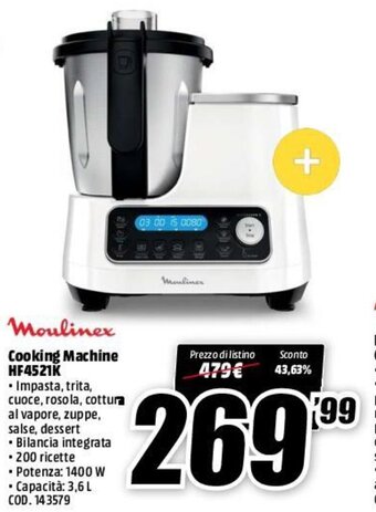 MediaWorld Moulinex Cooking Machine HF4521K offerta