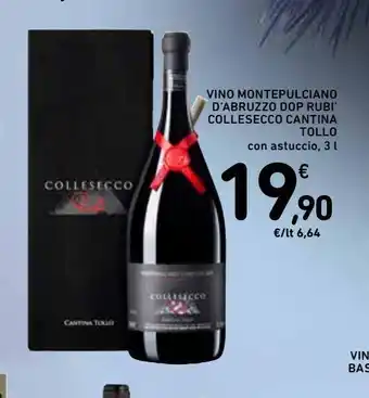 Spazio Conad Vino montepulciano d'abruzzo dop rubi collesecco cantina tollo offerta