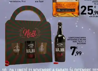Spazio Conad Confezione birra artigianale ma.ma noel 75 cl + 2 bicchieri offerta