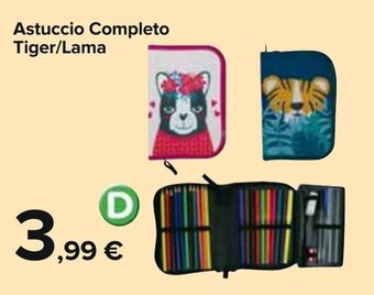 Carrefour Astuccio Completo Tiger/Lama offerta
