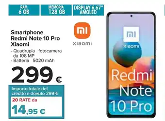 Carrefour Mi Xiaomi smartphone Redmi Note 10 Pro offerta