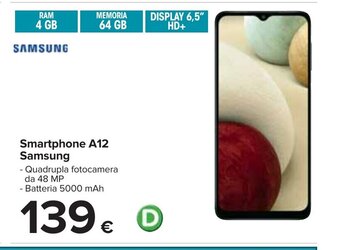 Carrefour Samsung Smartphone A12 offerta