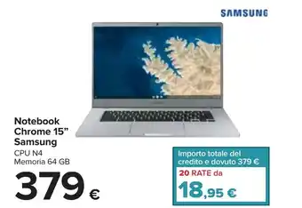 Carrefour Samsung Notebook Chrome 15" offerta