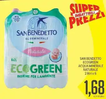 Supermercati Piccolo San Benedetto Ecogreen Acqua Minerale Naturale 2 Litri x 6 offerta