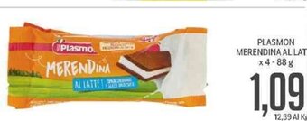 Supermercati Piccolo Plasmon Merendina Al Latte x 4 - 88 g offerta