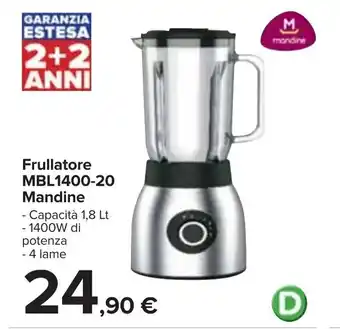 Carrefour Mandine Frullatore MBL1400-20 offerta