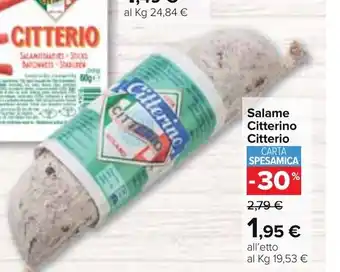 Carrefour Citterio Citterino Salame offerta