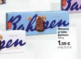 Carrefour Bahlsen Messino al latte 125g offerta