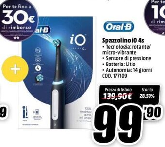 MediaWorld Oral-B Spazzolino iO 4s offerta