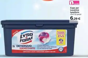 Carrefour Lysoform Caps per Lavatrice 32 pezzi offerta