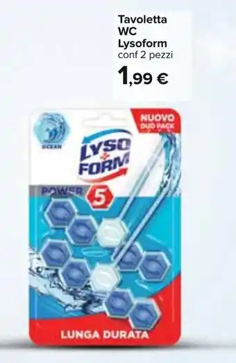Carrefour Lysoform WC Tavoletta 2 pezzi offerta