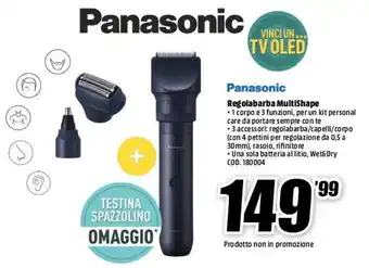 MediaWorld Panasonic Regolabarba MultiShape offerta