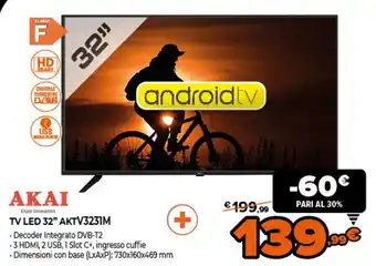 Akai TV LED 32" AKTV3231M