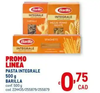 Metro Barilla Pasta Integrale 500g offerta