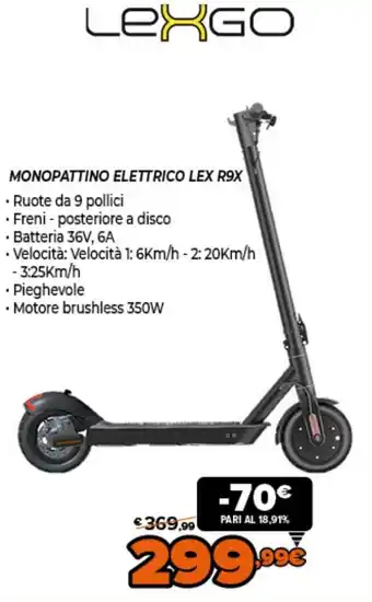 Lexgo Monopattino Elettrico Lex R9X